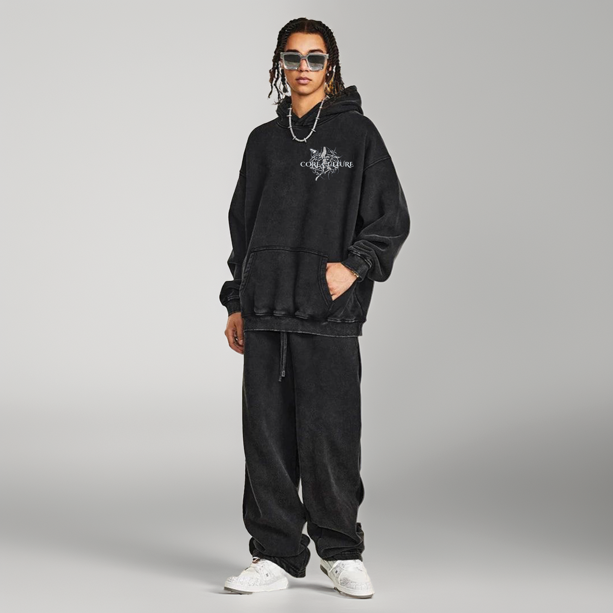 Core Angel- Acid Wash hoodie